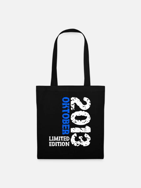 2013 Oktober Limited Edition 10. Geburtstag Deko - Stoffbeutel - Schwarz