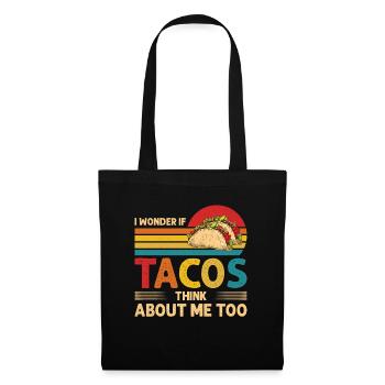 Taco Takeaway Funny Retro Nacho Burrito Gift - Tote Bag - black - Front