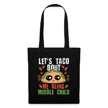 Taco Middle Kid Funny Nacho Cadeau - Sac en tissu - noir - Devant