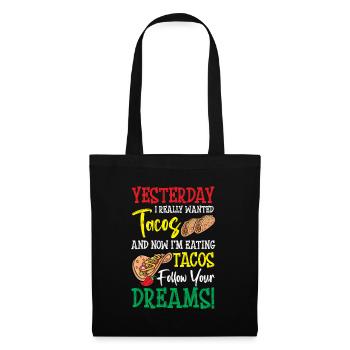 Taco Träume Taco Imbiss Taco Crew Taco Squad - Stoffbeutel - Schwarz - Vorne