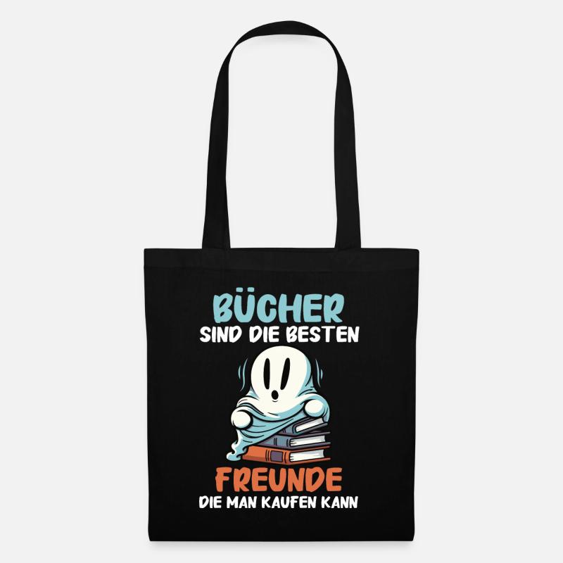 Buch Lesen Bücher Buch Nerd Bücherwurm - Stoffbeutel - Schwarz