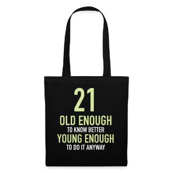 Gift 21 Years Birthday Child - Tote Bag - black - Front