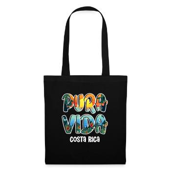 Pura Vida Costa Rica Amérique latine Costa Rica - Sac en tissu - noir - Devant