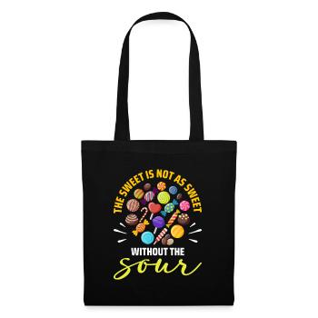 Le sucré n’est pas aussi sucré que les bonbons aigres - Sac en tissu - noir - Devant