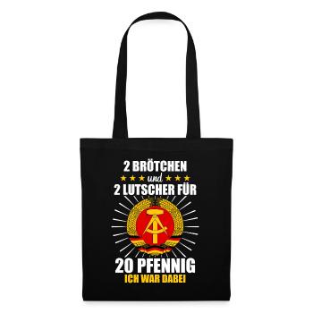 Ostdeutschland Osten Ossi DDR Heimat Ostblock - Stoffbeutel - Schwarz - Vorne