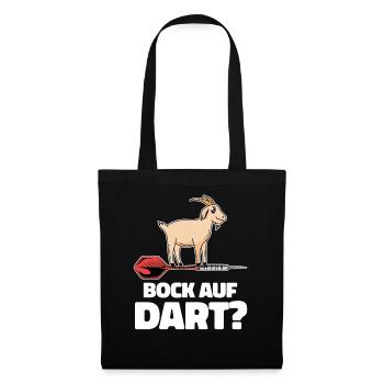 Dart Darts Dartspieler Dartsport - Stoffbeutel - Schwarz - Vorne