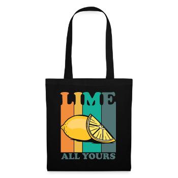 Lime All Yours Vintage Lemon Retro Lemon Juice - Tote Bag - black - Front