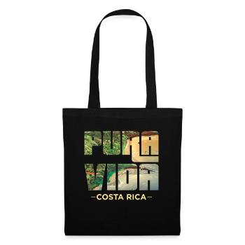 Pura Vida Costa Rica Lateinamerika Costa Ricaner - Stoffbeutel - Schwarz - Vorne