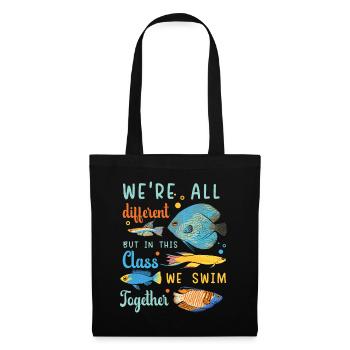 This Class We Swim Together Autismus Autisten - Stoffbeutel - Schwarz - Vorne