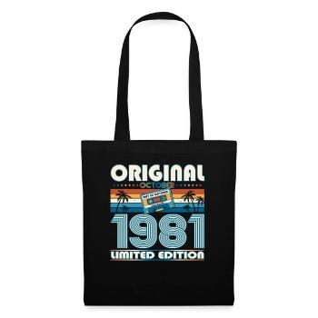 42nd Birthday Retro Cassette Best of Octobre 1981 - Sac en tissu - noir - Devant