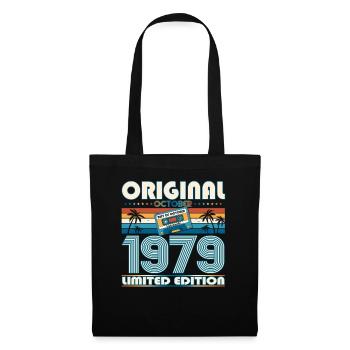 44th Birthday Retro Cassette Best of October 1979 - Tote Bag - black - Front