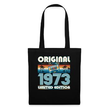 50th Birthday Retro Cassette Best of Octobre 1973 - Sac en tissu - noir - Devant