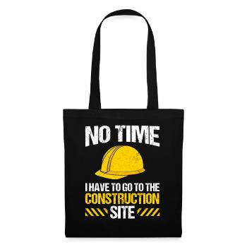 Conducteur de pelle hydraulique Travaux de chantier - Sac en tissu - noir - Devant