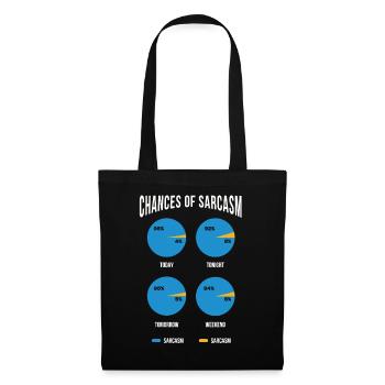 Drôle, sarcasme, humour sarcastique, ironie - Sac en tissu - noir - Devant