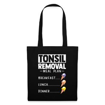 Mandelentfernung Mandelentzündung Mandeln Eis - Tote Bag - black - Front
