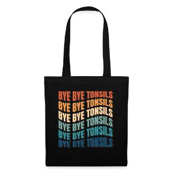 Bye Bye Tonsils Retro Cadeau d’amygdalite - Sac en tissu - noir - Devant