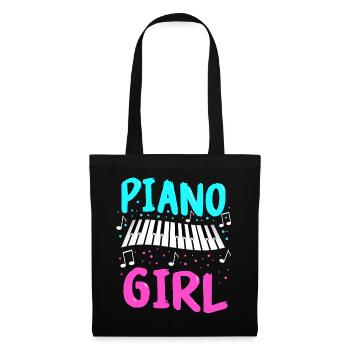 Piano Klavier Pianiste Instrument - Sac en tissu - noir - Devant