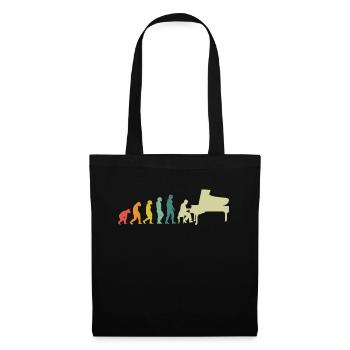 Piano Klavier Pianiste Instrument - Sac en tissu - noir - Devant