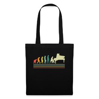Piano Klavier Pianiste Instrument - Sac en tissu - noir - Devant