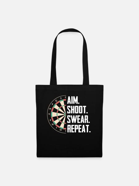 Dart Player Dartboard Dartsport - Tote Bag - black