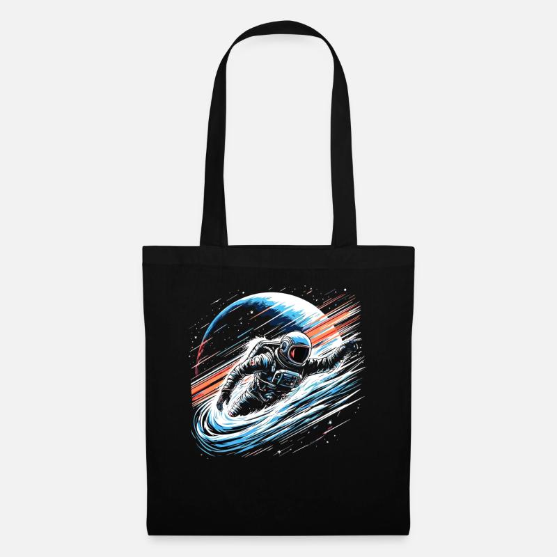 Astronaut Planeten Weltall - Stoffbeutel - Schwarz
