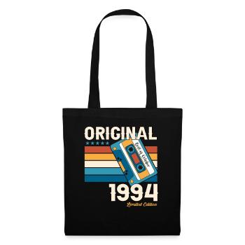 29ème Anniversaire Homme Octobre Vintage 1994 Cassette - Sac en tissu - noir - Devant