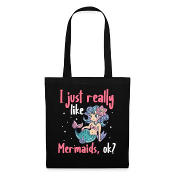 Mermaid Fable Mermaids Conte de fées - Sac en tissu - noir - Devant
