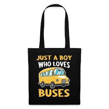 Bus Busfahrer Schulbus - Stoffbeutel - Schwarz - Vorne