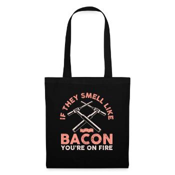 Odeur comme Bacon soudeur soudage cadeau - Sac en tissu - noir - Devant