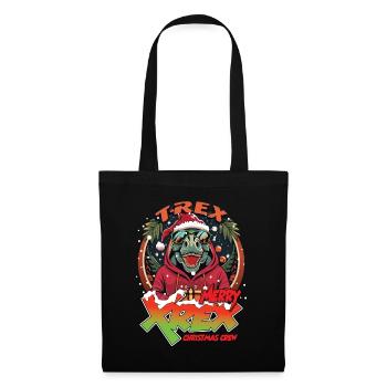 Weihnachten T-REX Merry XREX Geschenk Crew - Stoffbeutel - Schwarz - Vorne