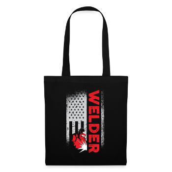 Soudeur USA Flag Patriot Soudeur - Sac en tissu - noir - Devant