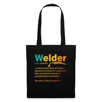 Welder Noun Welding Definition Retro - Tote Bag - black - Front