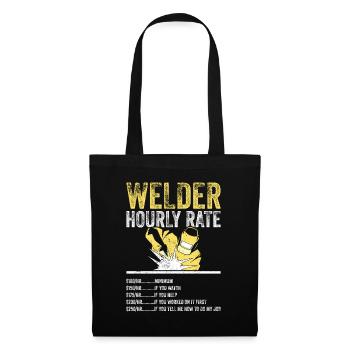 Taux horaire du soudeur - Sac en tissu - noir - Devant
