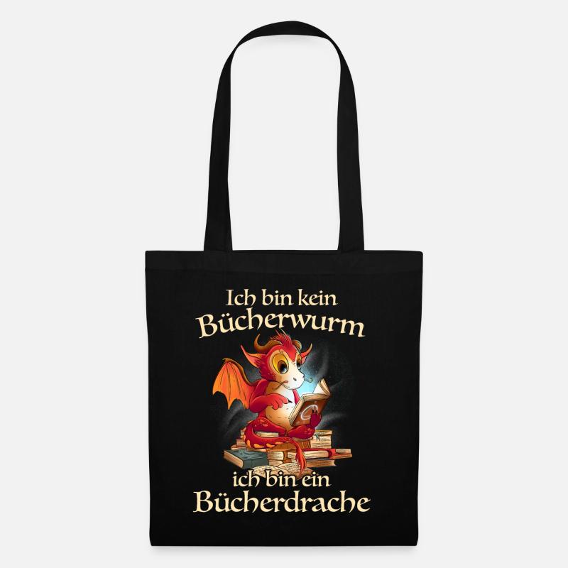 Buch Lesen Bücher Buch Nerd Bücherwurm - Stoffbeutel - Schwarz