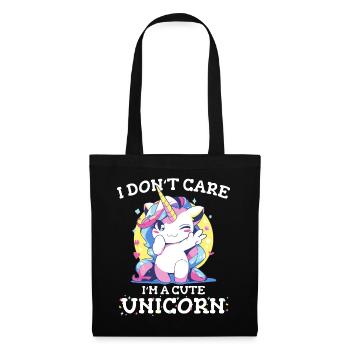 Licorne Licornes Conte de fées Magique - Sac en tissu - noir - Devant