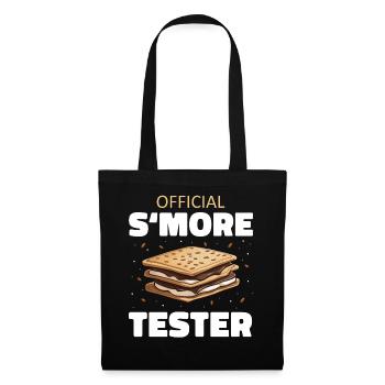 S'more Camping Smores Marshmallow Süßigkeiten - Stoffbeutel - Schwarz - Vorne