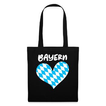 Freistaat Bayern Bayrisch - Stoffbeutel - Schwarz - Vorne