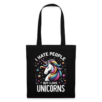 Licorne Licornes Conte de fées Magique - Sac en tissu - noir - Devant