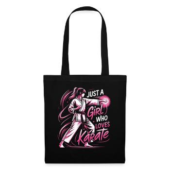 Karaté Karaté Combattant Arts martiaux - Sac en tissu - noir - Devant