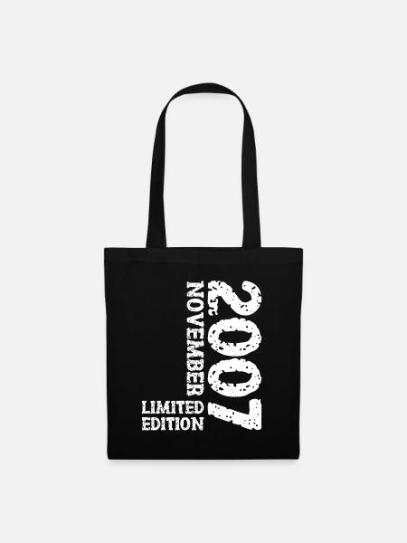 2007 November Limited Edition 16. Geburtstag Deko - Stoffbeutel - Schwarz