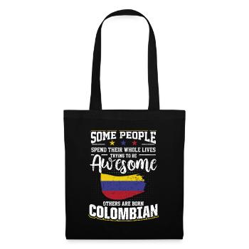 Awesome Colombian Colombian Flag Origin - Tote Bag - black - Front