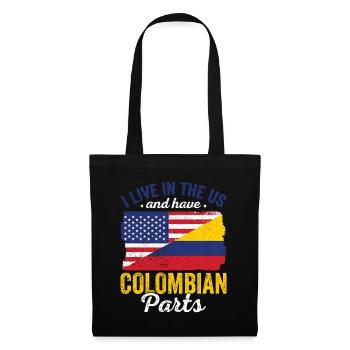 Live USA Colombien Parties Pays Drapeaux De Voyage - Sac en tissu - noir - Devant