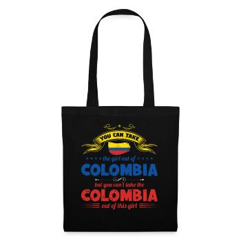 Colombie femme drôle colombien cadeau - Sac en tissu - noir - Devant