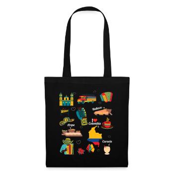 Colombie Amérique du Sud Voyage Pays Sac à dos de voyage - Sac en tissu - noir - Devant
