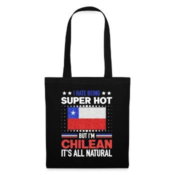 Super Hot Chilean All Natural Chilean Flag - Tote Bag - black - Front