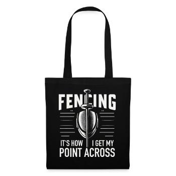 Escrimeur - Sac en tissu - noir - Devant