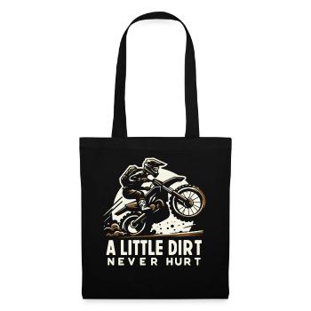 Motocross Dirtbike Supermoto - Stoffbeutel - Schwarz - Vorne