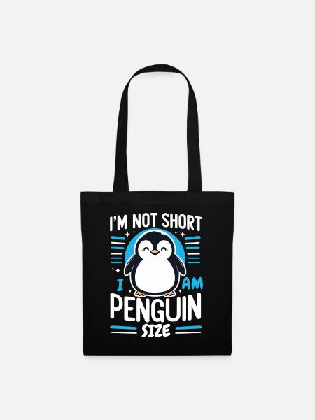 Pinguin Pinguine Tier - Stoffbeutel - Schwarz