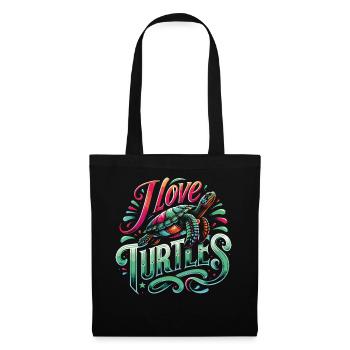 Turtle Sea Turtle Turtle Animal - Tote Bag - black - Front