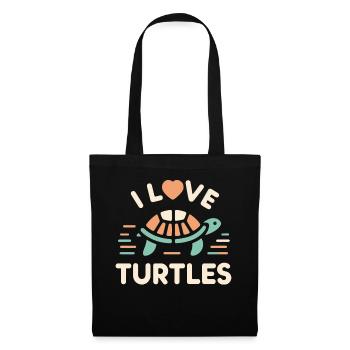 Turtle Sea Turtle Turtle Animal - Tote Bag - black - Front